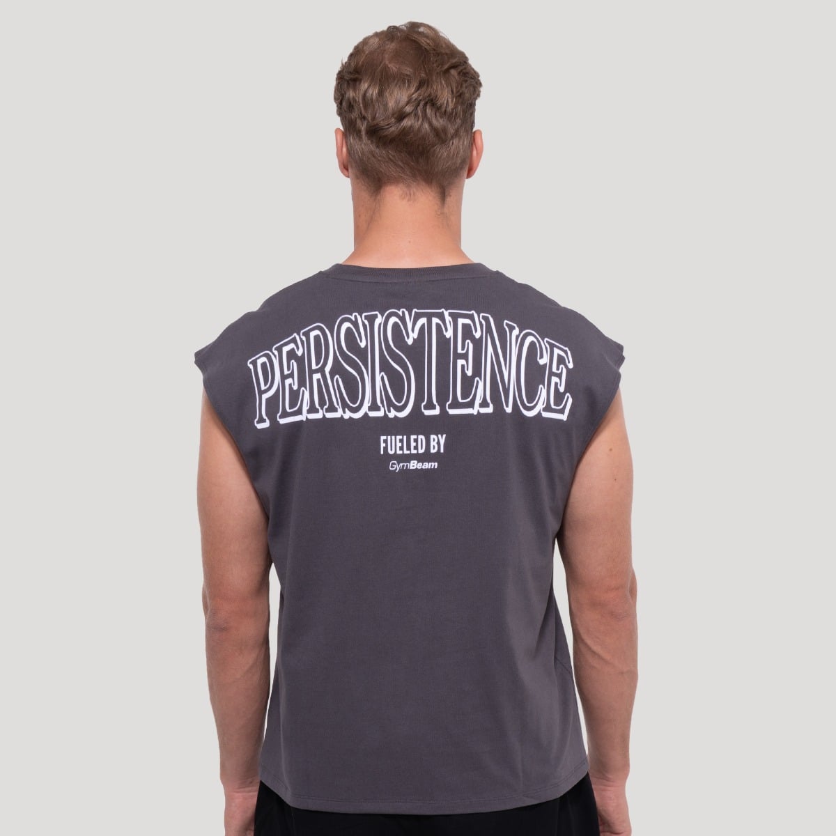 Majica brez rokavov Persistence Gray - GymBeam