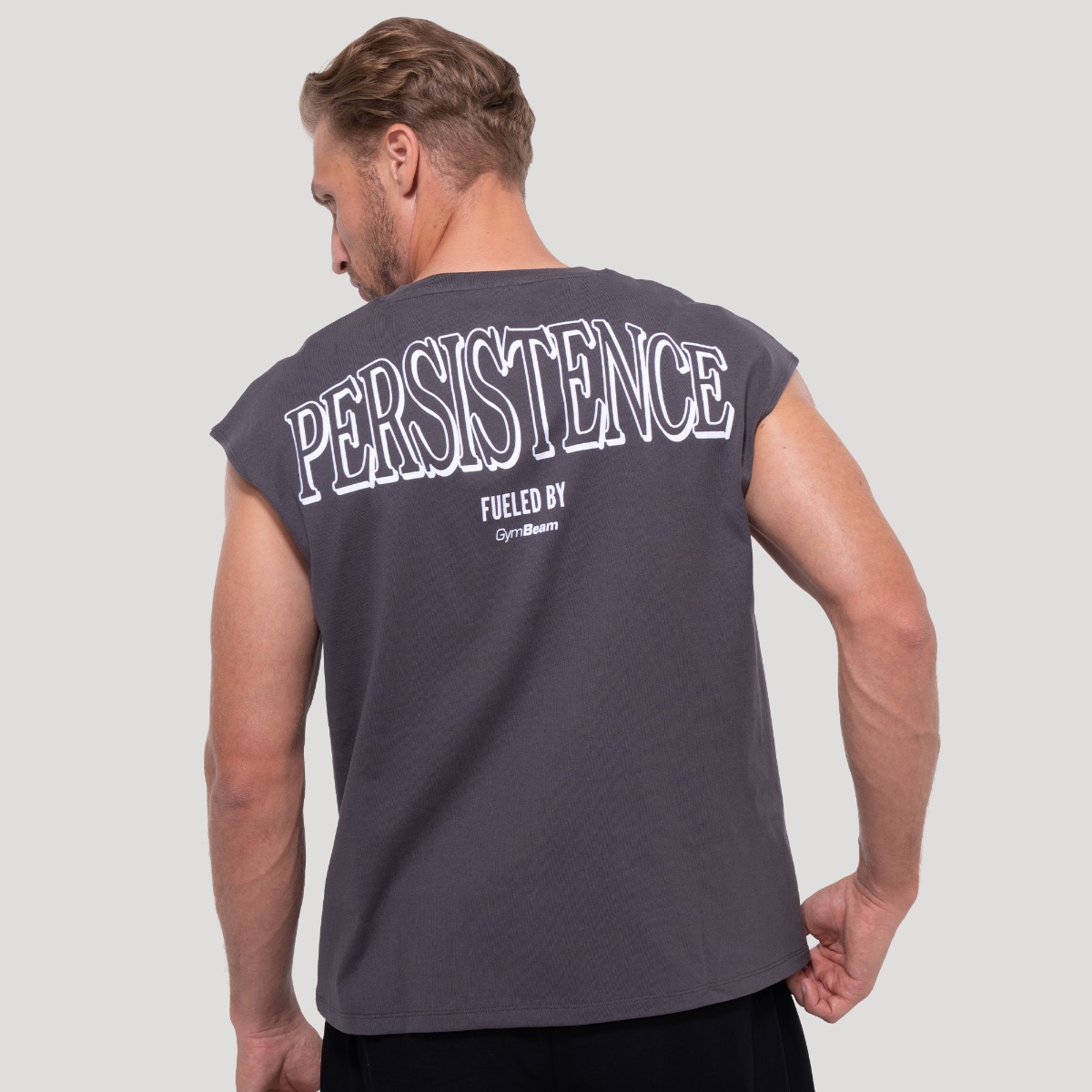 GymBeam Majica brez rokavov Persistence Gray · záber 6
