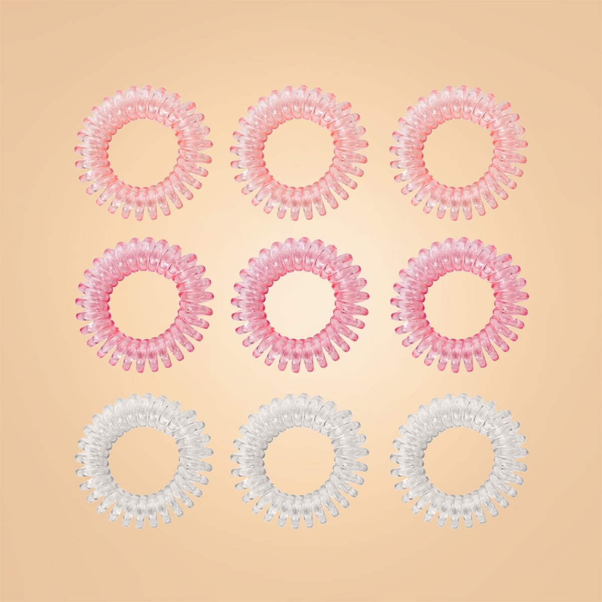 Komplet spiralnih gumic za lase Pink - BeastPink