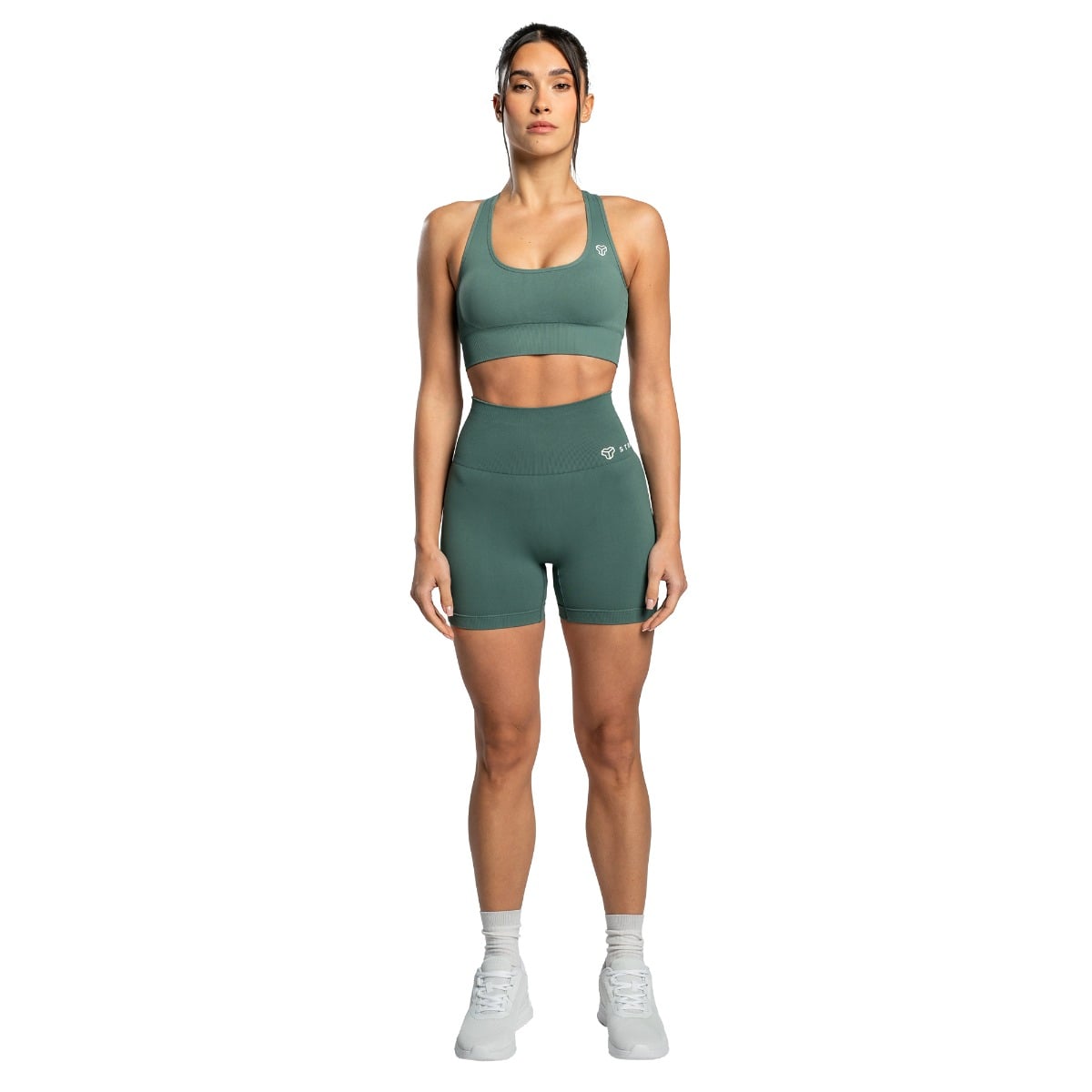 STRIX Športni nedrček Seamless Moss - Velikost: S | Barva: zelená | Teža: 0,10496 g | Pakiranje: 105 · záber 12