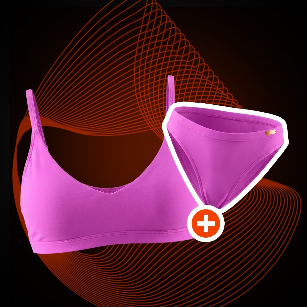 Ženski bikini top Sports Pink - GymBeam + darilo