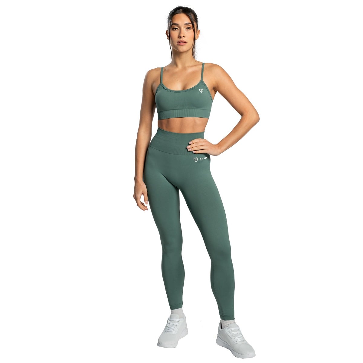 STRIX Športni nedrček Seamless String Moss - Velikost: S | Barva: zelená | Teža: 0,09596 g | Pakiranje: 110 · záber 12