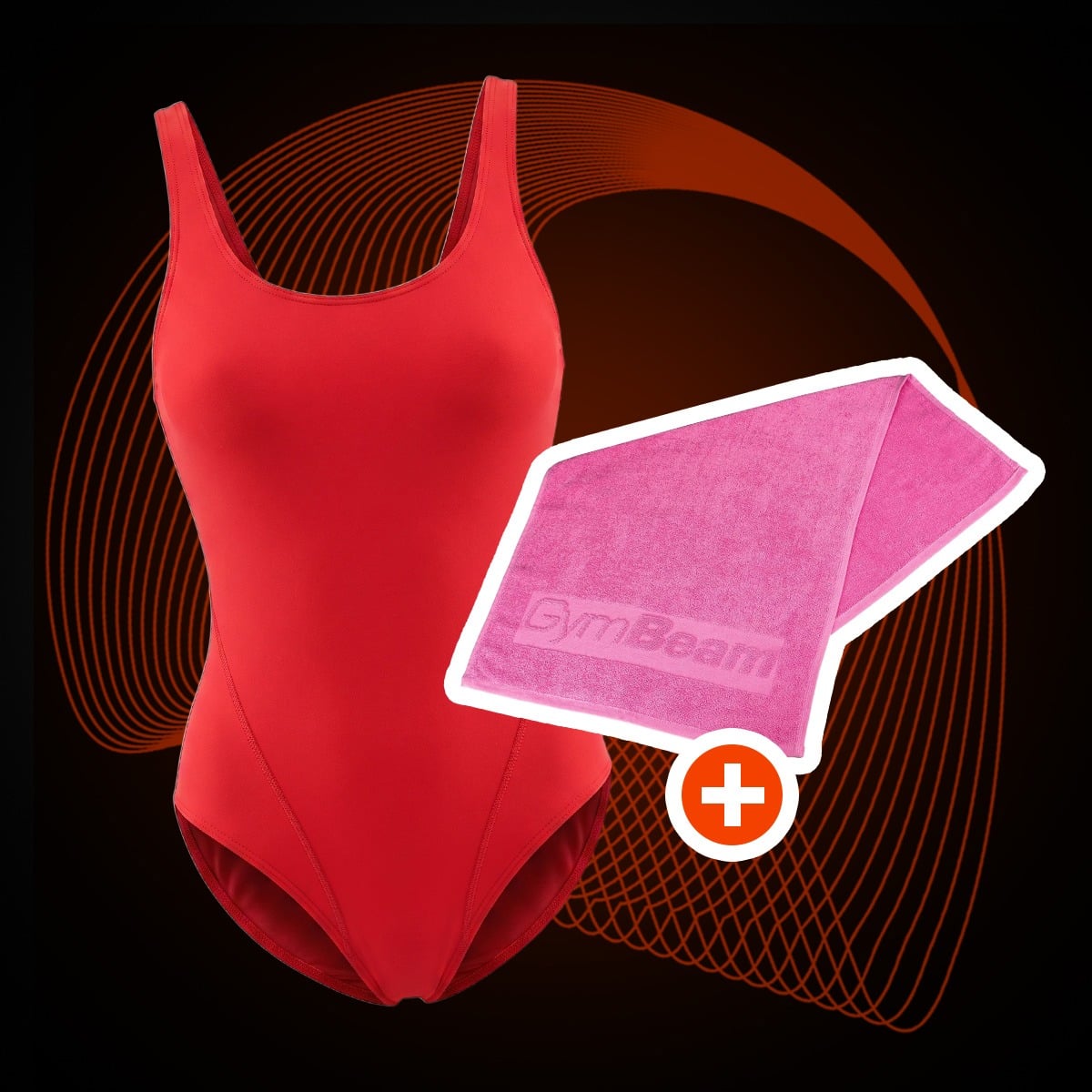 Ženske kopalke Sports Red - GymBeam + darilo