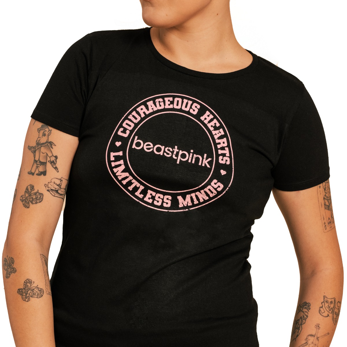 BeastPink Ženska majica s kratkimi rokavi Serenity Black - Velikost: XL | Barva: čierna | Teža: 0,2 g · záber 6