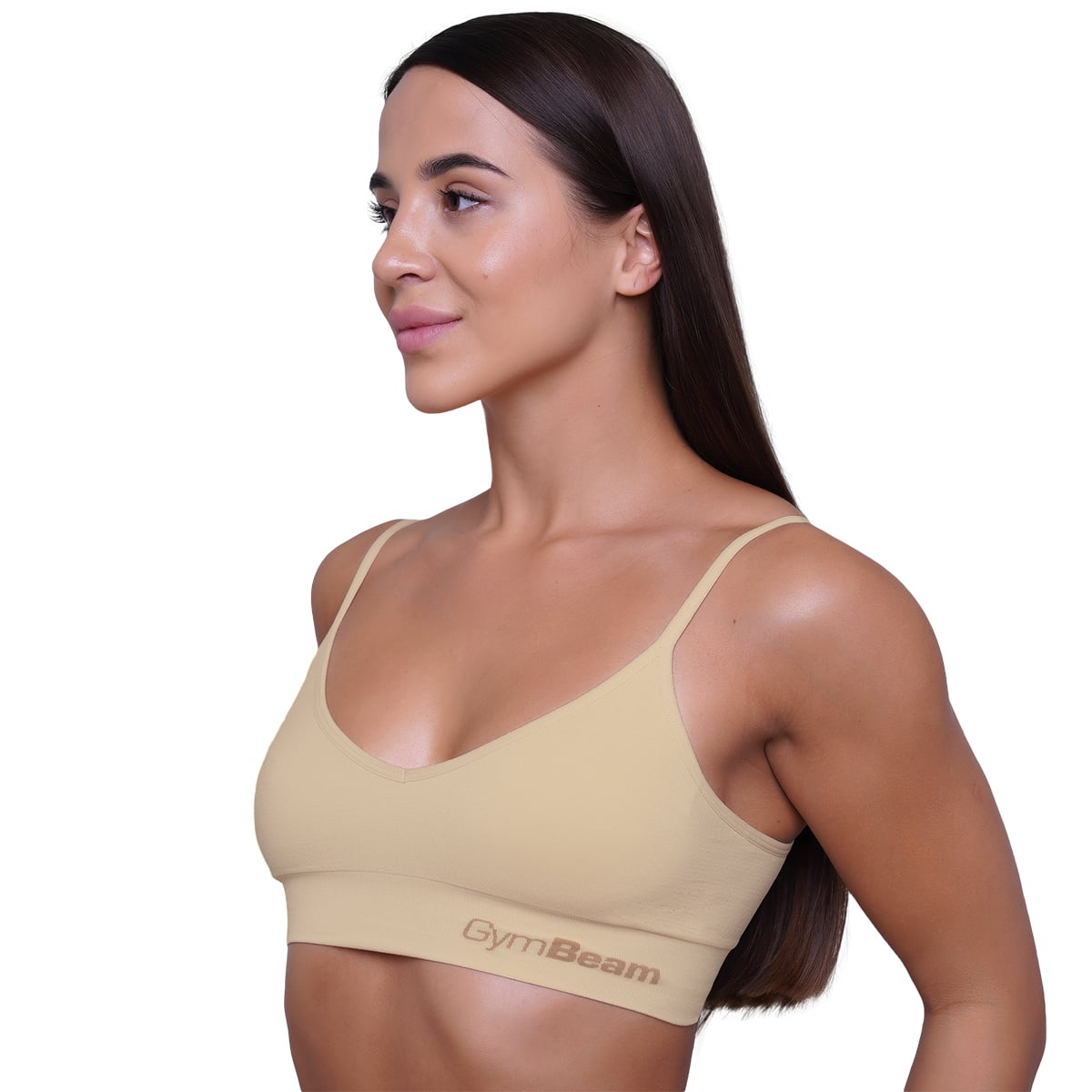 GymBeam Športni nedrček Triangle Nude - Velikost: XXL | Barva: béžová | Teža: 0,14 g · záber 7