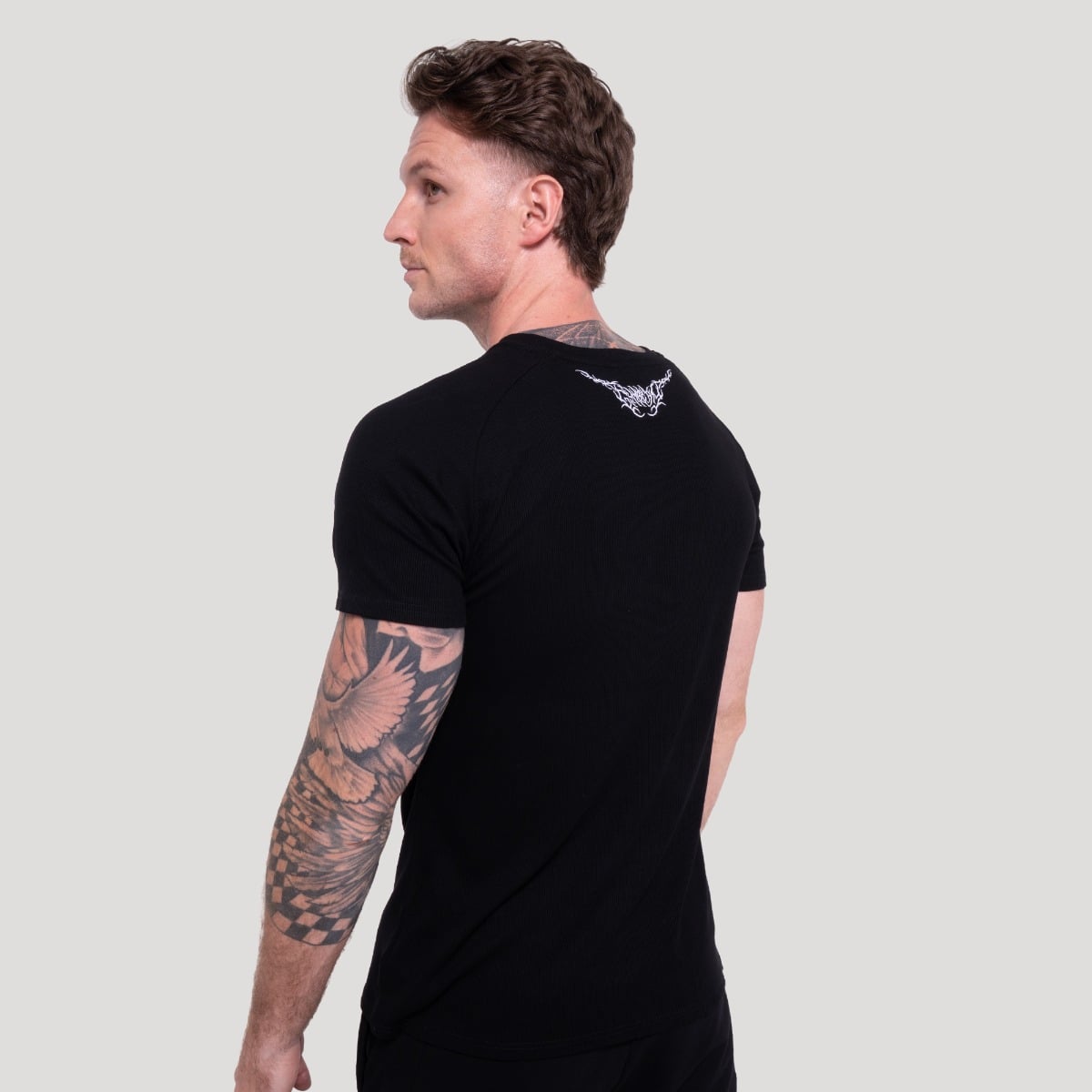Majica Tribal Ribbed Black - GymBeam