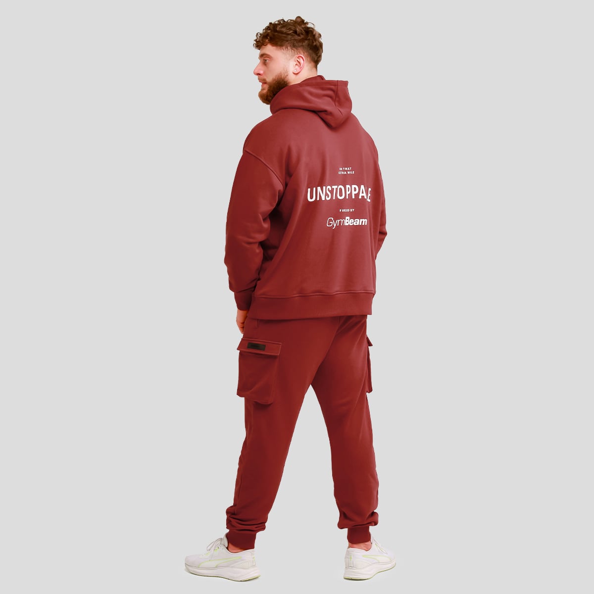 GymBeam Pulover Unstoppable Red - Velikost: M | Barva: červená | Teža: 0,78 g · záber 8