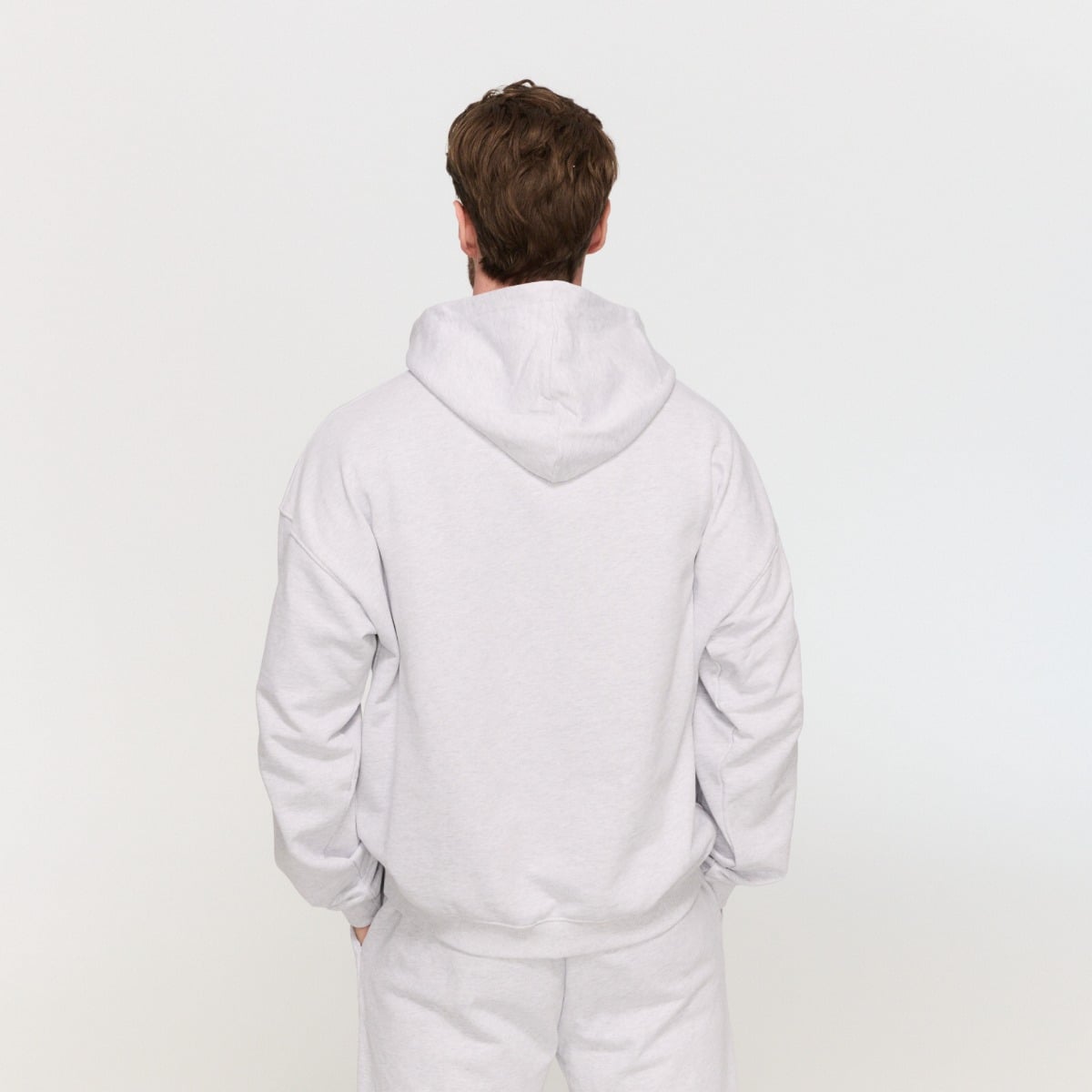 Pulover s kapuco Varsity Grey - GymBeam