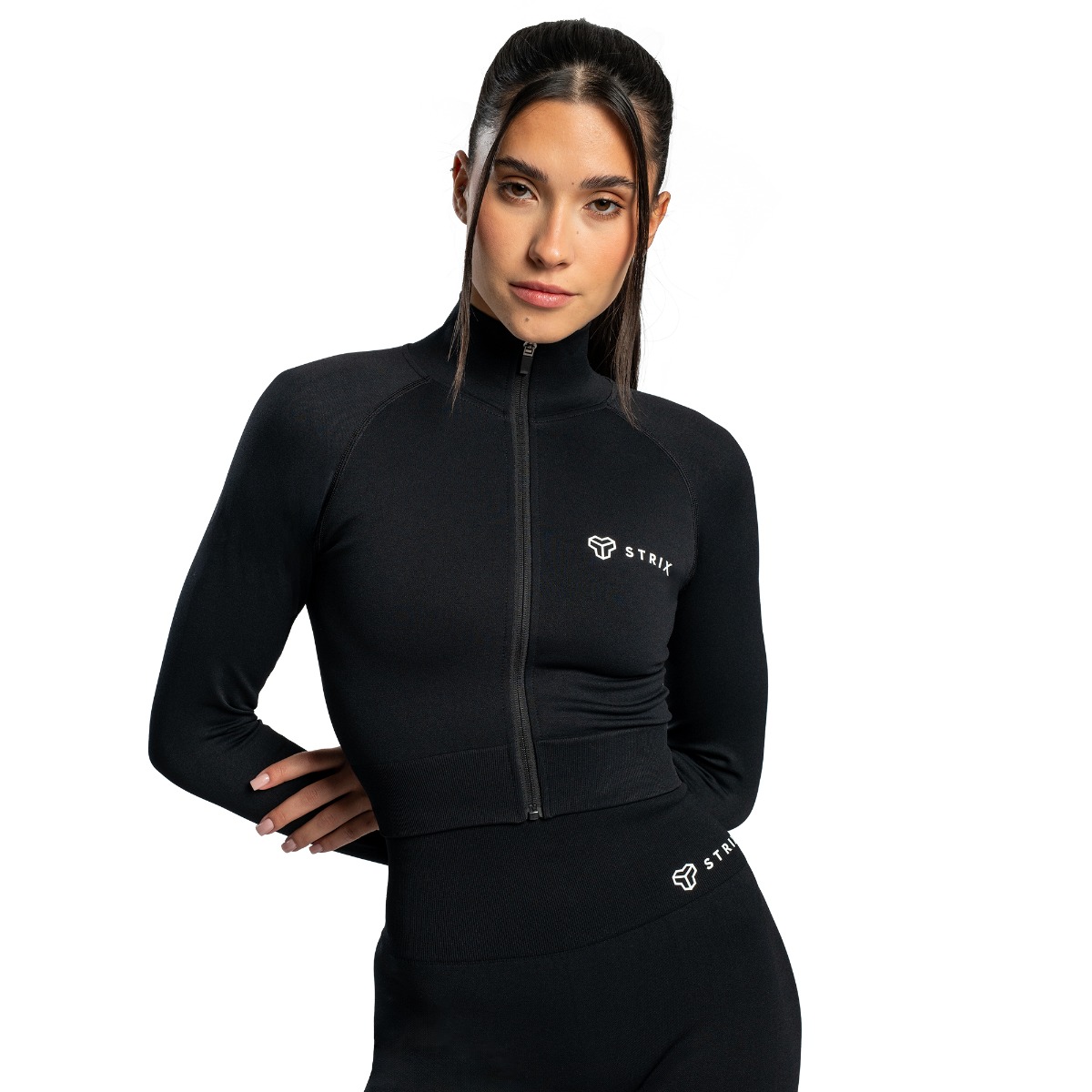 STRIX Ženski cropped top Seamless Black - Velikost: L | Barva: čierna | Teža: 0,27496 g | Pakiranje: 50 · záber 7