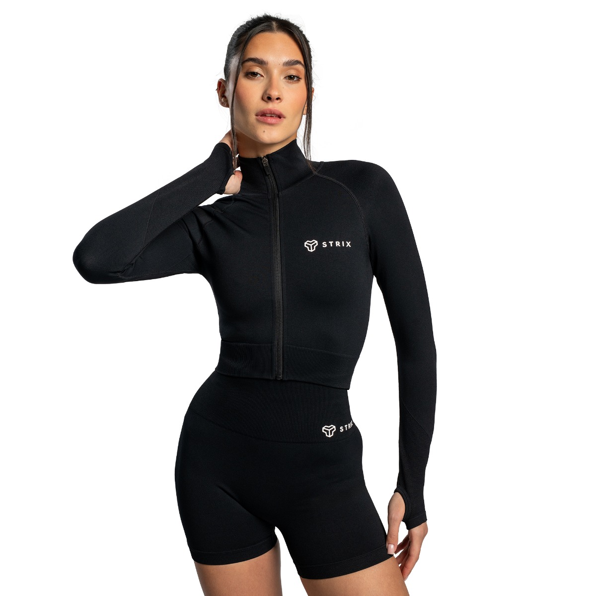 STRIX Ženski cropped top Seamless Black - Velikost: L | Barva: čierna | Teža: 0,27496 g | Pakiranje: 50 · záber 10