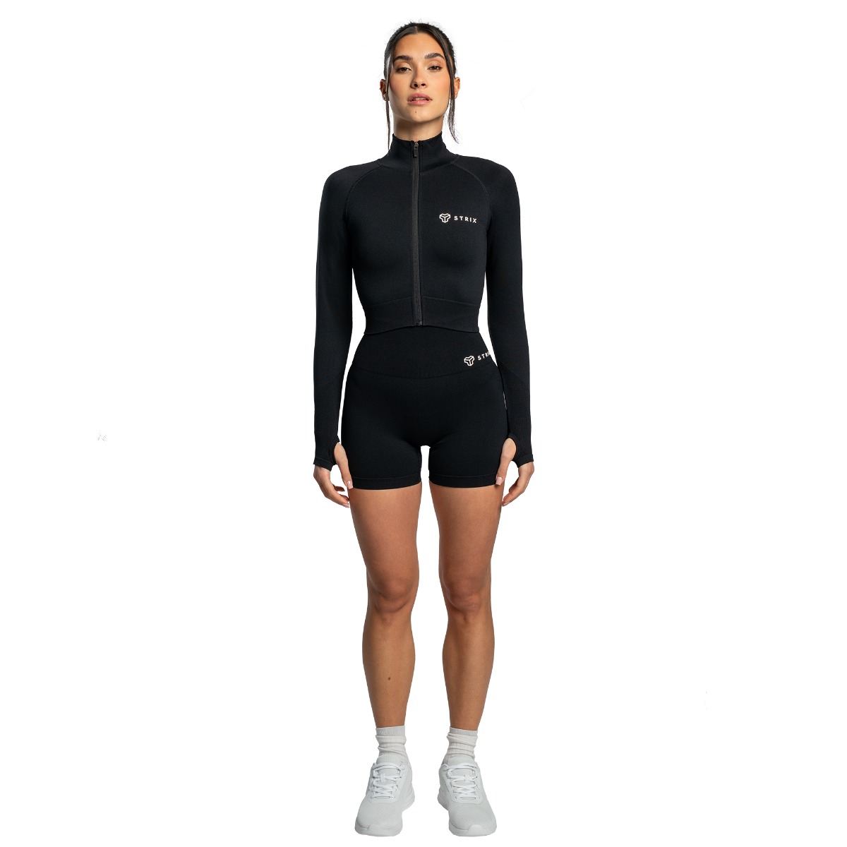 STRIX Ženski cropped top Seamless Black - Velikost: L | Barva: čierna | Teža: 0,27496 g | Pakiranje: 50 · záber 12