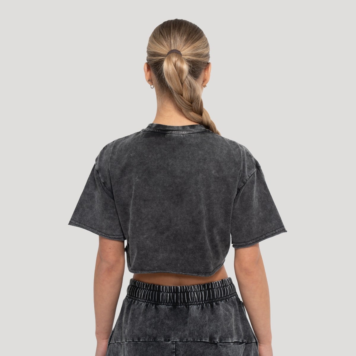 Ženska kratka majica Abyss Charcoal – GymBeam