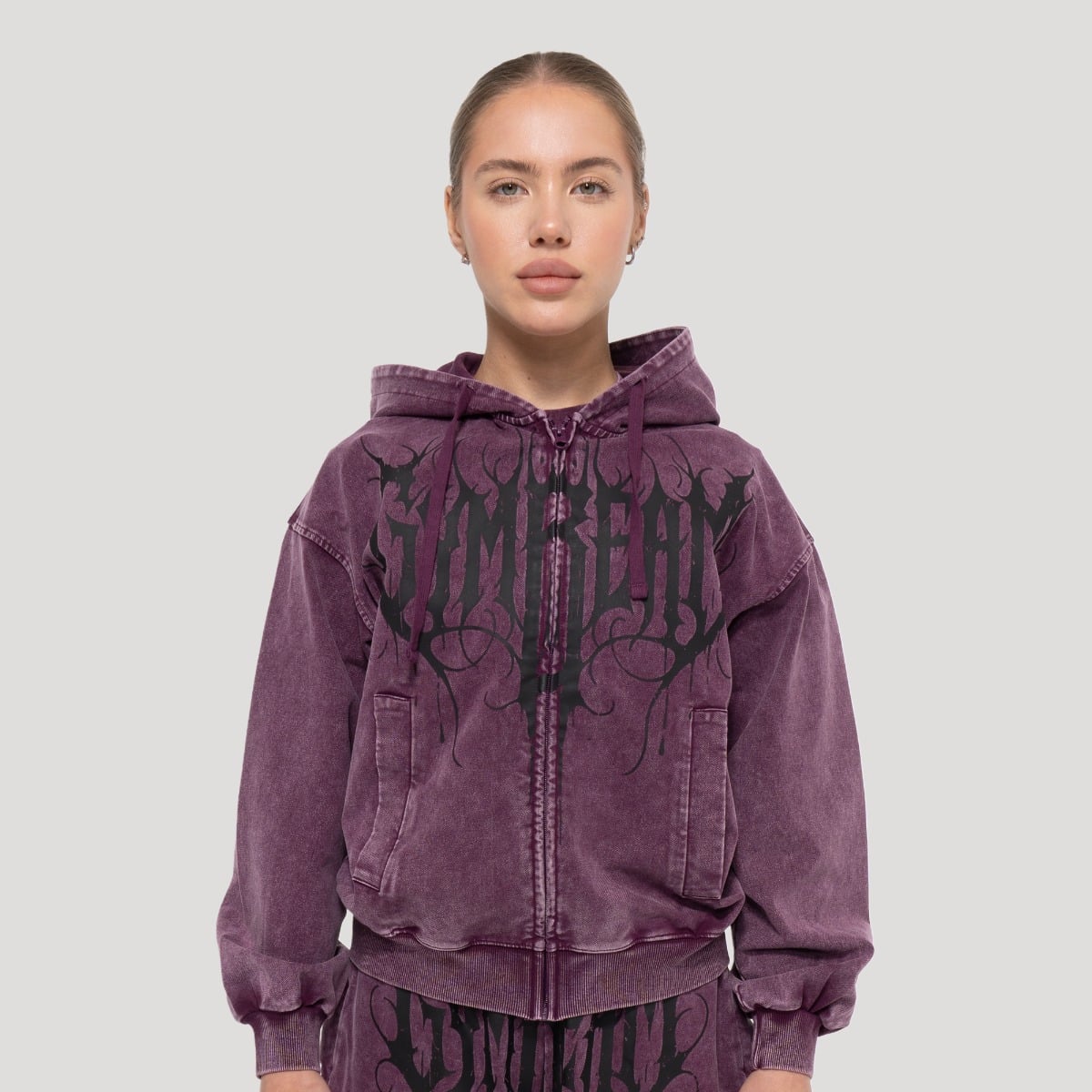 Ženska jopica s kapuco Abyss Raisin – GymBeam