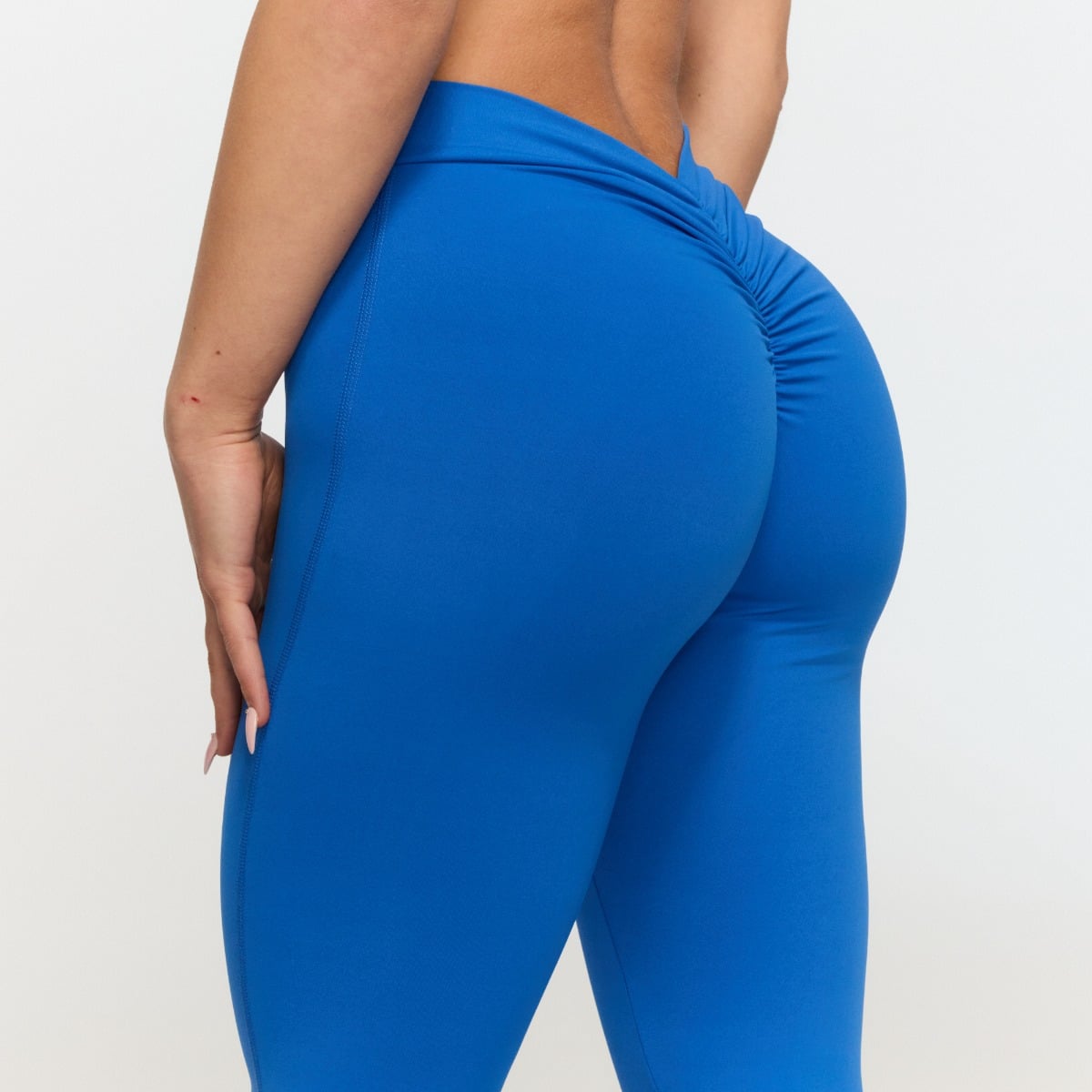 Ženske hlače Fierce V-Back Blue – GymBeam