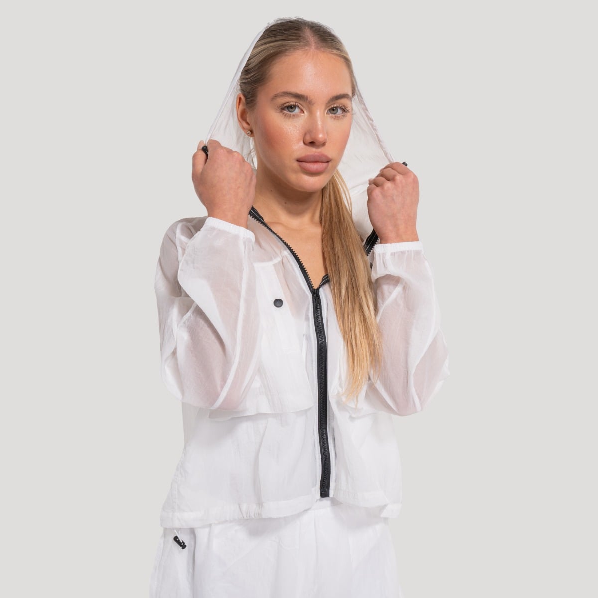 Ženska jakna Flow White - GymBeam
