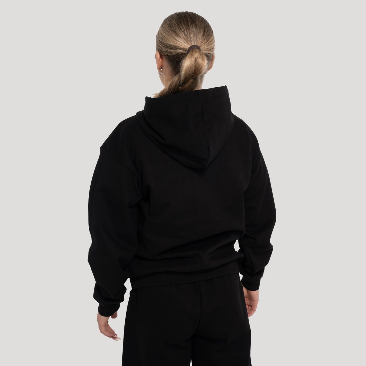 Ženski pulover s kapuco Thorn Black - GymBeam