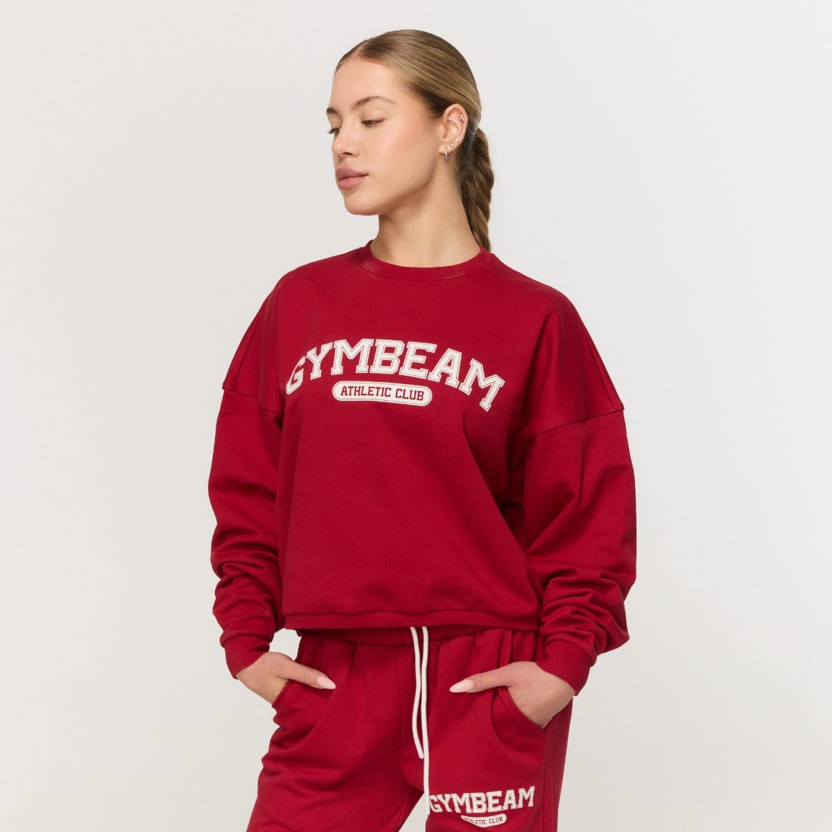 Ženski pulover Varsity Red - GymBeam