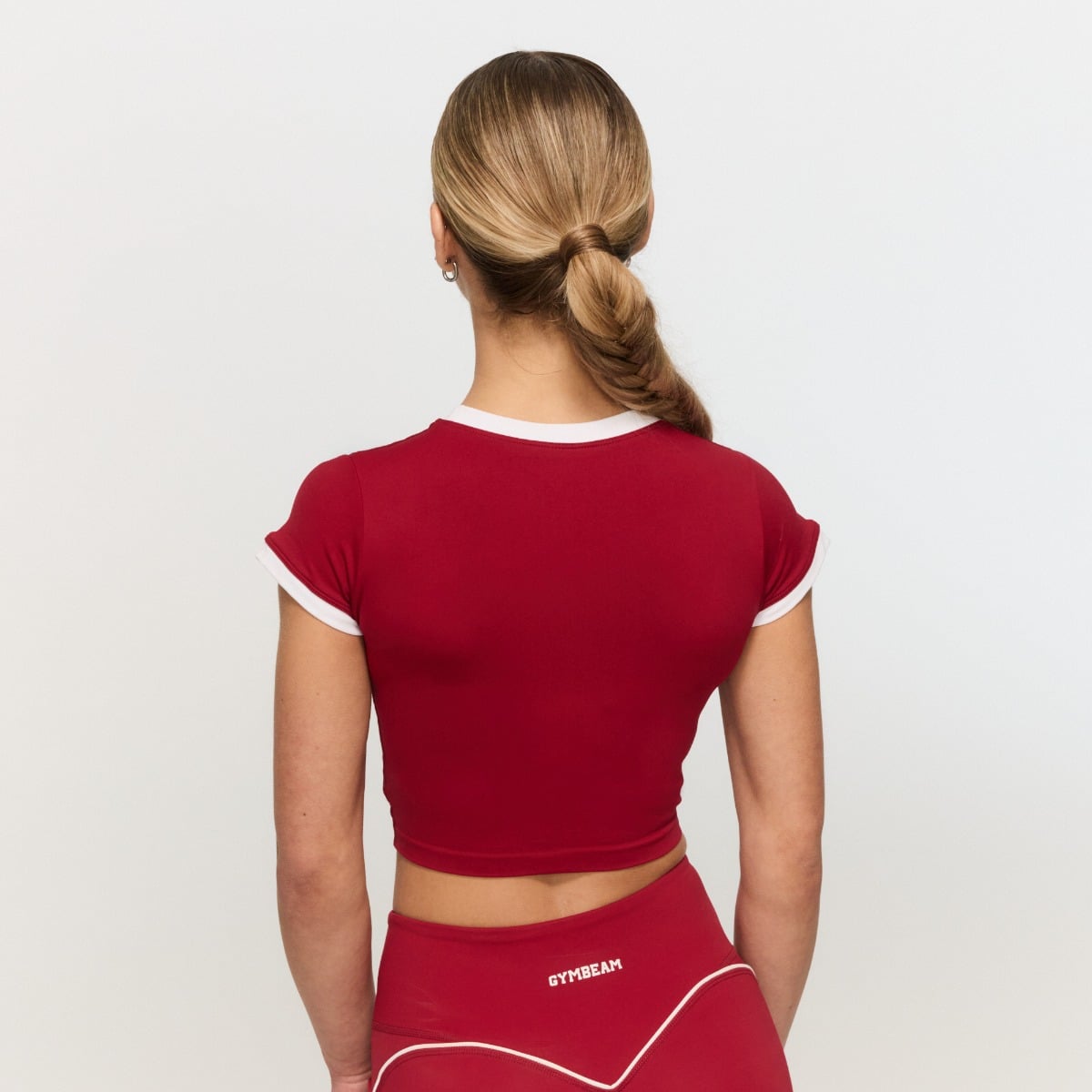 Ženska majica s kratkimi rokavi Varsity Red - GymBeam