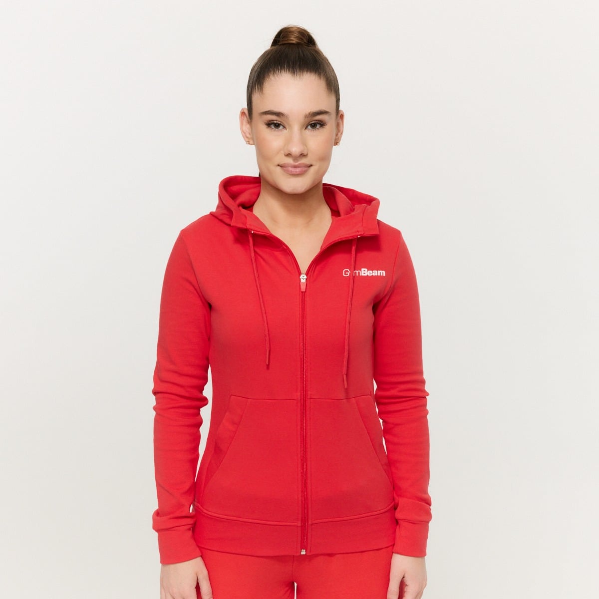 Ženska Zip Up jopica Limitless Hot Red - GymBeam