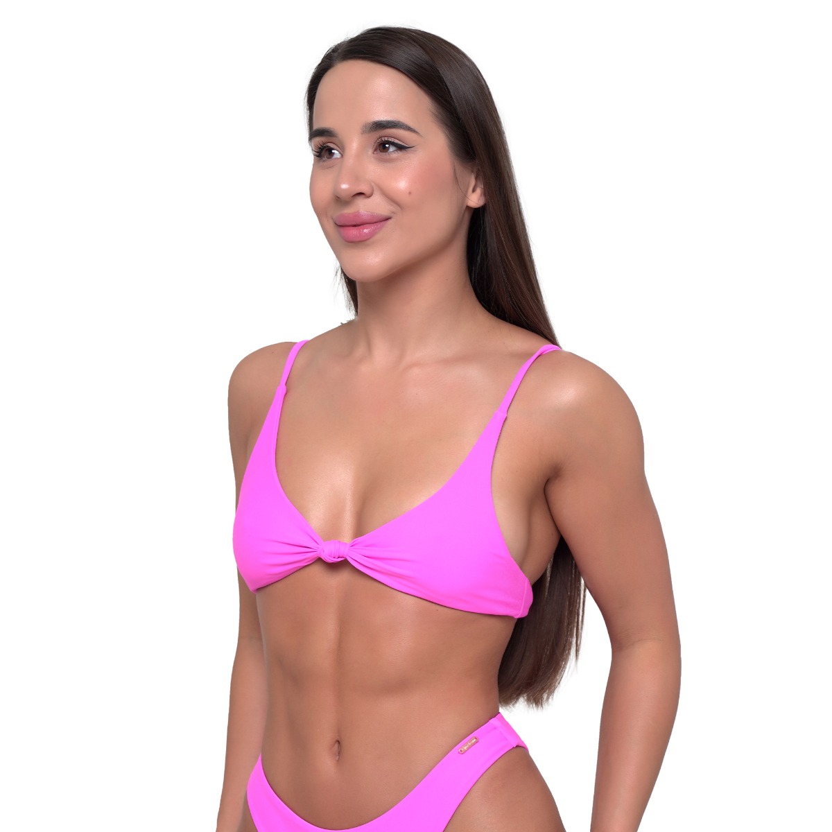 GymBeam Ženski bikini top CURACAO Pink - Velikost: XS | Barva: ružová | Teža: 0,0645 g · záber 8