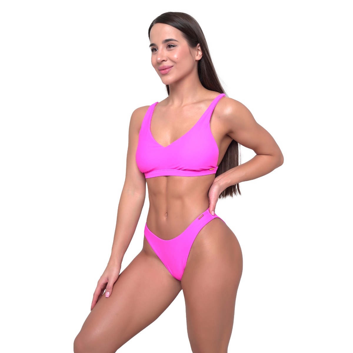 GymBeam Ženski bikini spodnji del Sports Pink - Velikost: XS | Barva: ružová | Teža: 0,048 g · záber 9