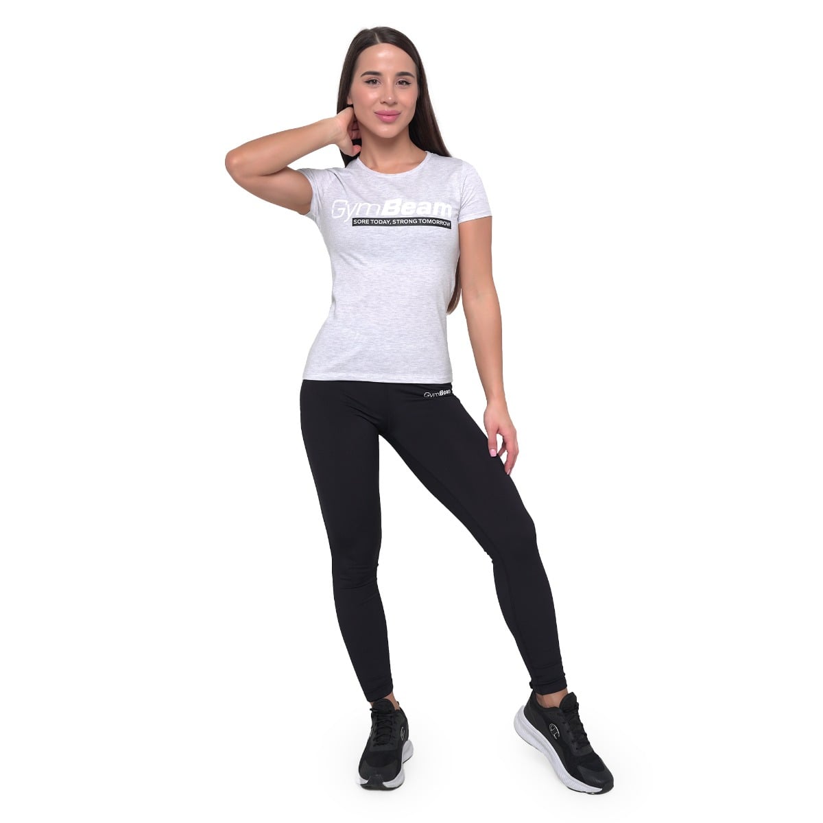 GymBeam Ženska majica Strong Tomorrow Grey - Velikost: XS | Barva: sivá | Teža: 0,1 g · záber 8