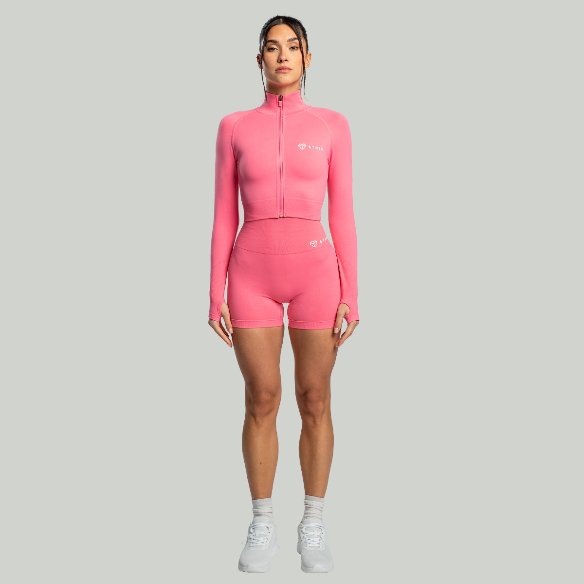 STRIX Ženski cropped top Seamless Sorbet - Velikost: S | Barva: ružová | Teža: 0,24996 g | Pakiranje: 60 · záber 6