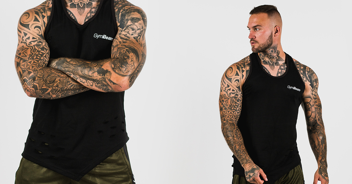 Moška spodnja majica Ripped Tank Top Black