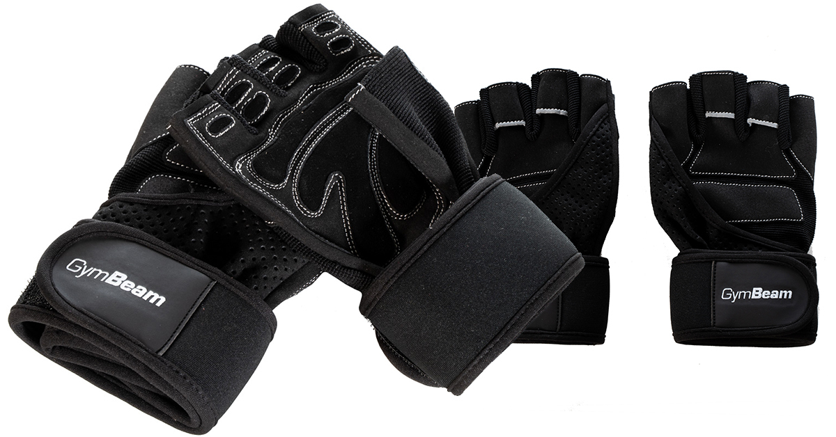 Fitnes rokavice Wrap black - GymBeam