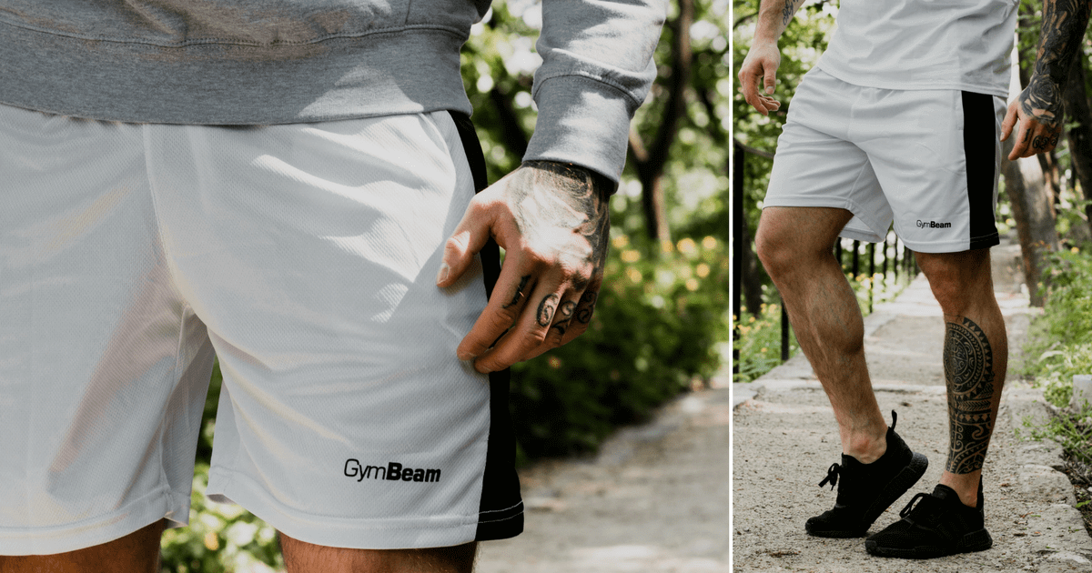 Moške kratke hlače Fly White - GymBeam
