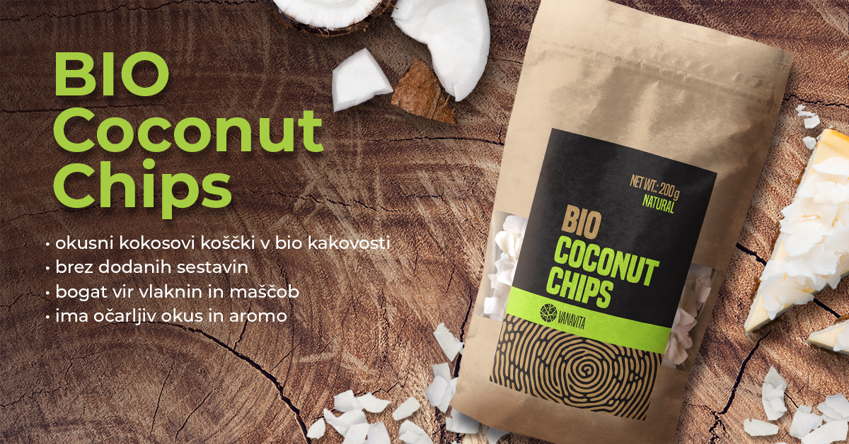 BIO Naravni kokosov čips - VanaVita