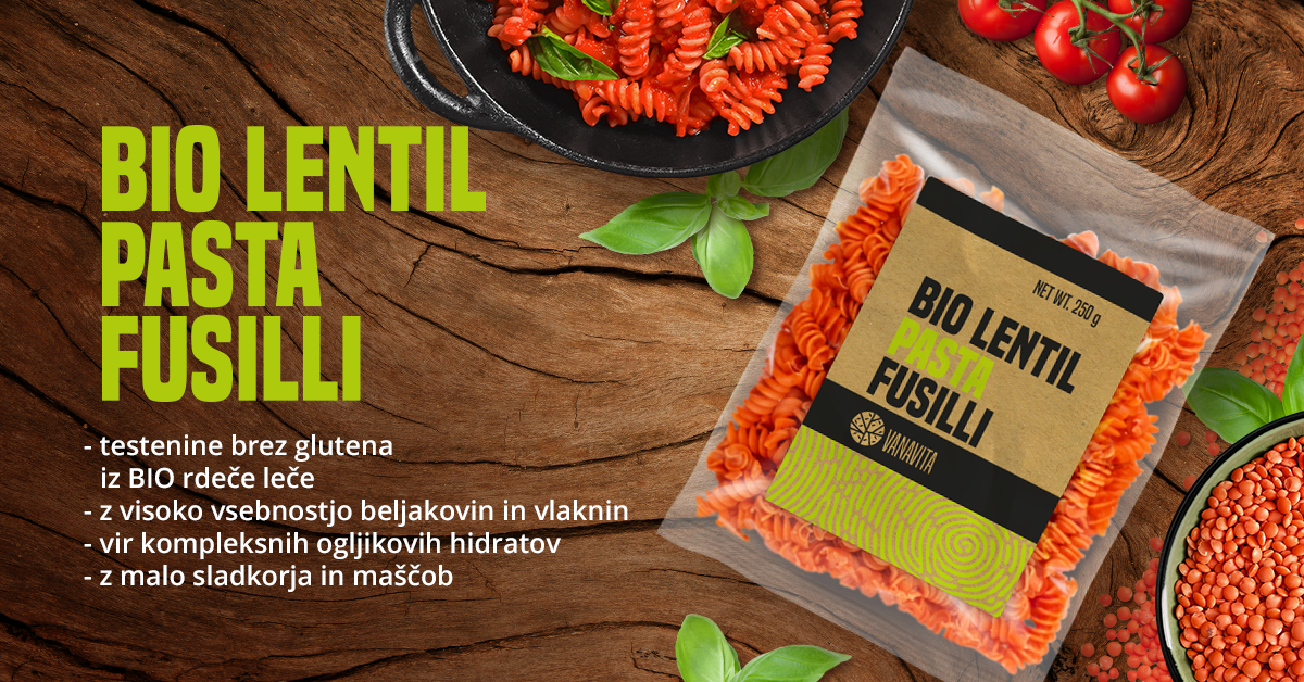 BIO testenine iz leče - Fusilli - VanaVita
