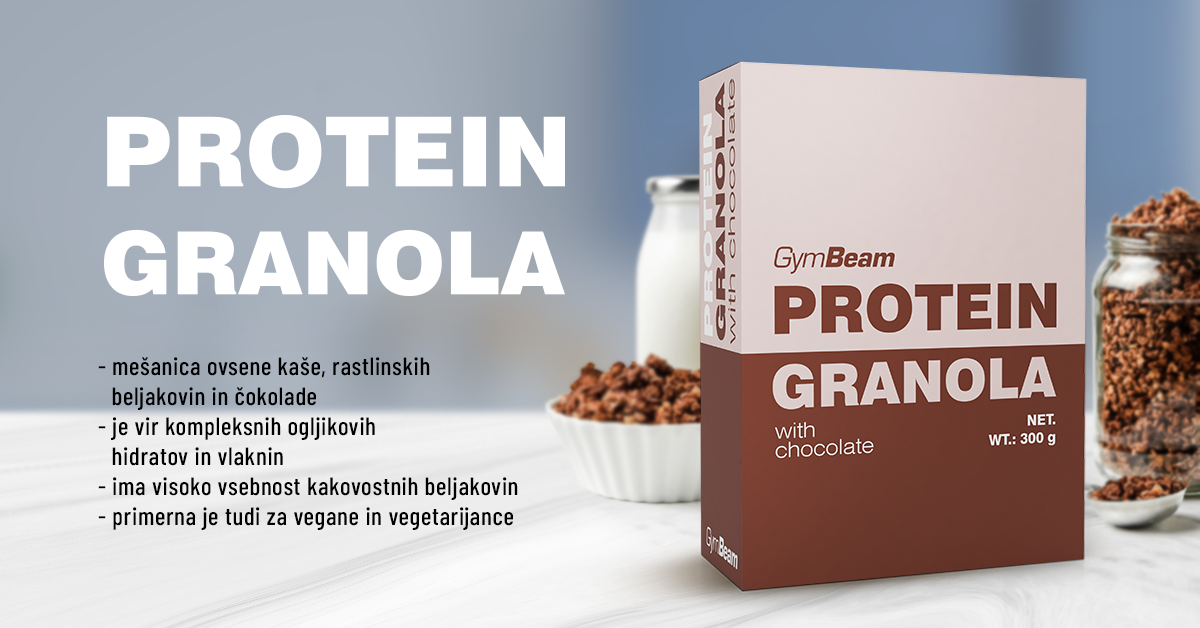 Beljakovinska granola s čokolado - GymBeam