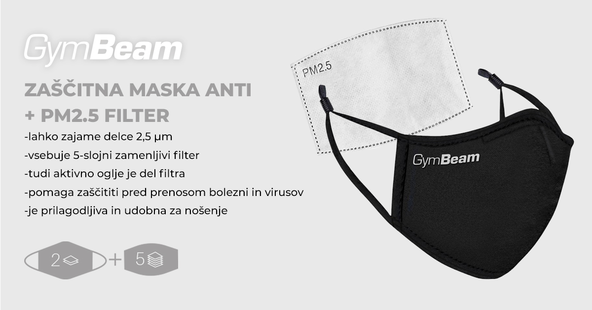 Obrazna Maska ANTI + PM2.5 Filter - GymBeam