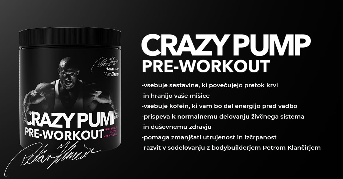 Predvadbeni stimulans Crazy Pump - GymBeam